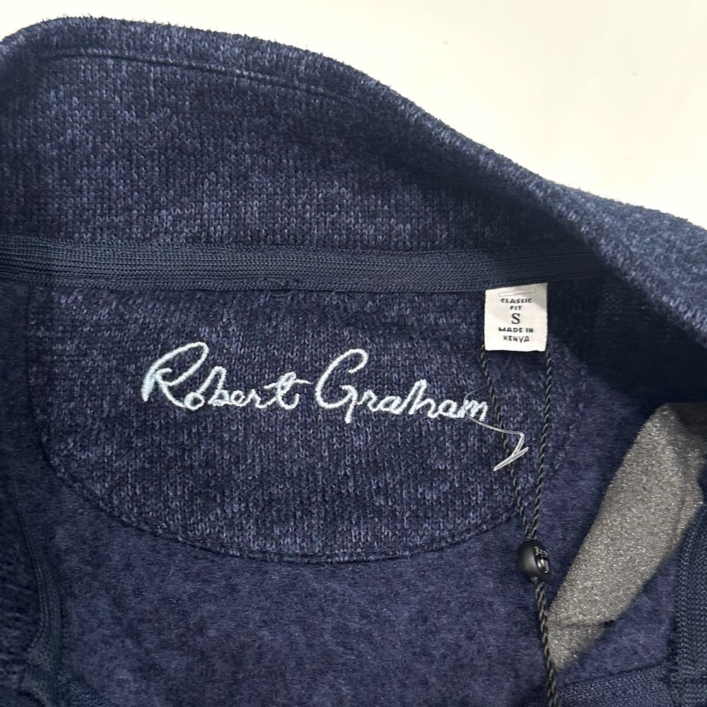 Robert Graham‎ KENWOOD LONG SLEEVE SWEATER Navy Size S NWT 178$ - Picture 6 of 7